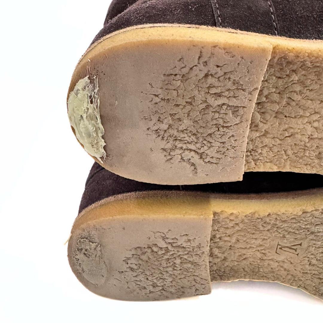 アンド ルイヴィトン スエード×ムートン ロングブーツ ブラウン 37