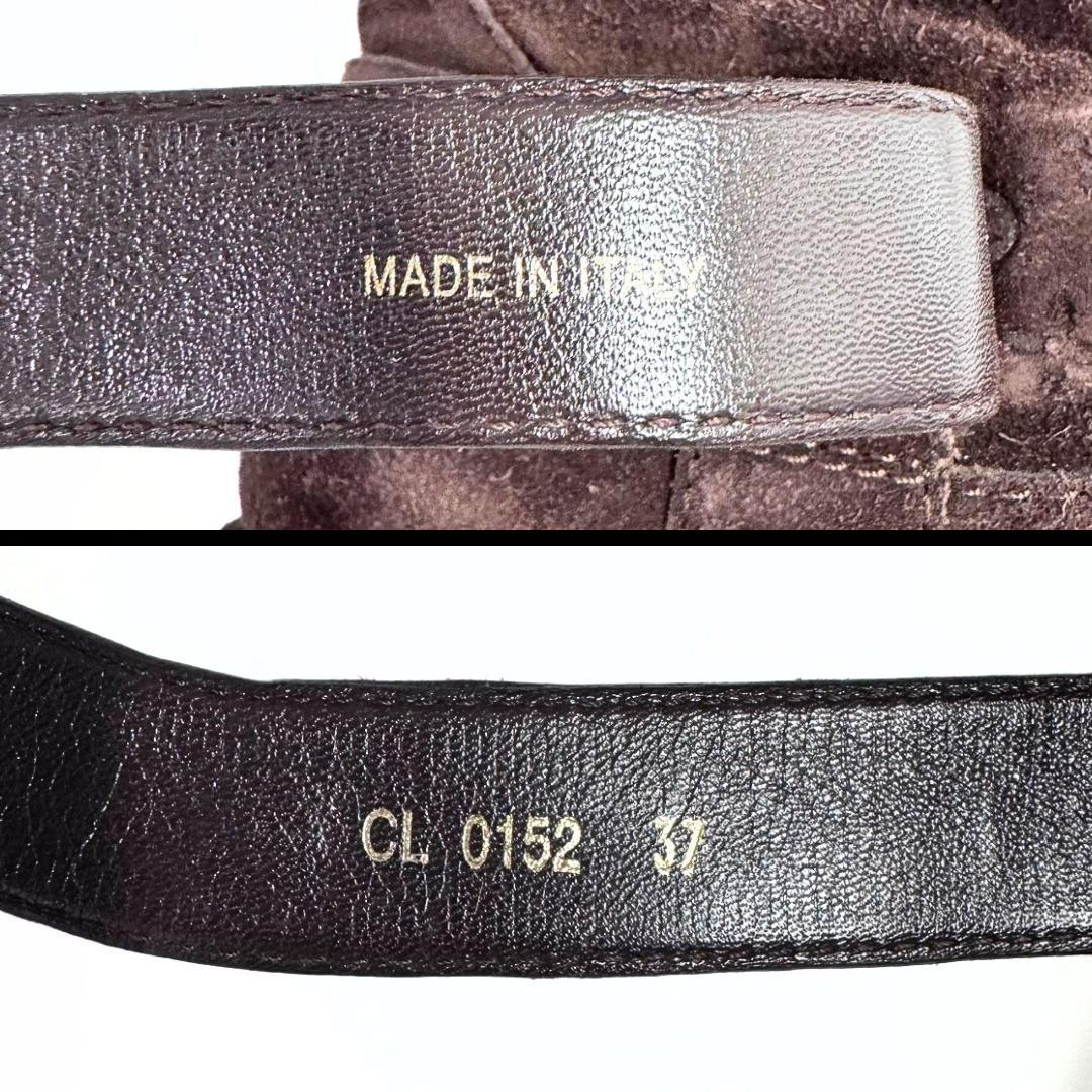 アンド ルイヴィトン スエード×ムートン ロングブーツ ブラウン 37