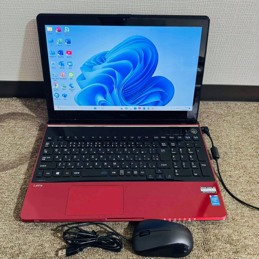 Y229 NECノートパソコンi5メモリ8G高速 WEBカメラWin11オフィス