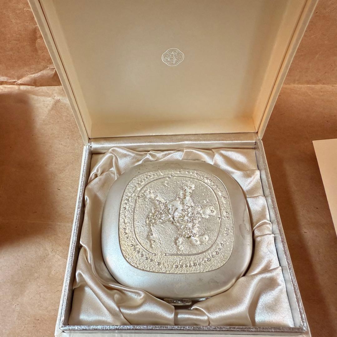 資生堂 純銀コンパクト 宮田宏平デザイン 限定工芸品 SILVER刻印 レア