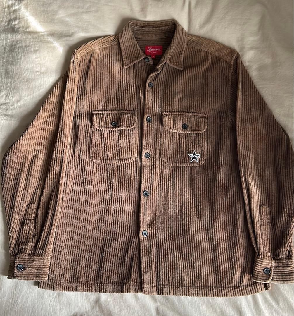 Supreme corduroy Shirt ブラウン　S