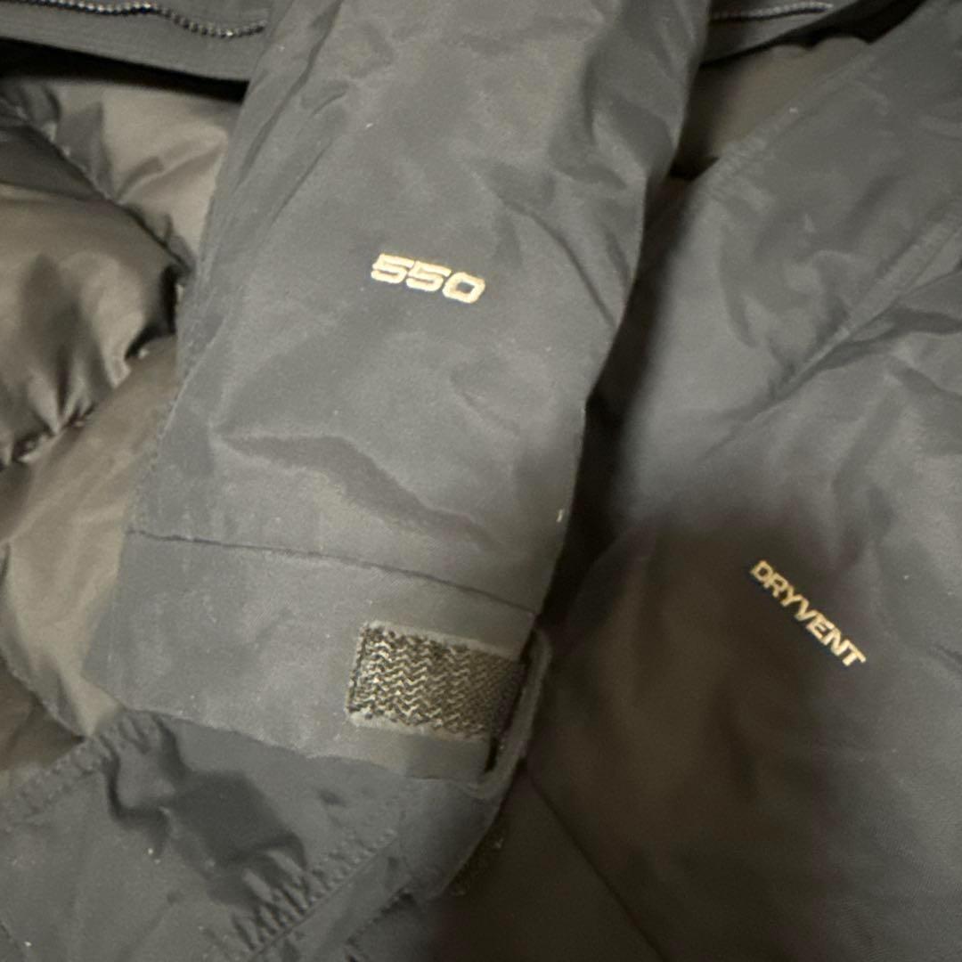 ザノースフェイス ダウンジャケット ブラック XS 550FIL DRYVENT