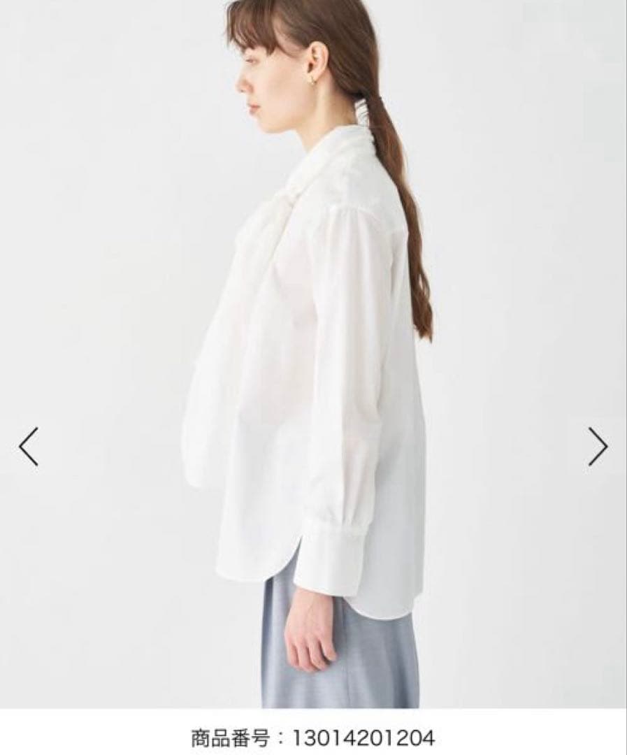 コンパクトブロード シフォンボウタイブラウス