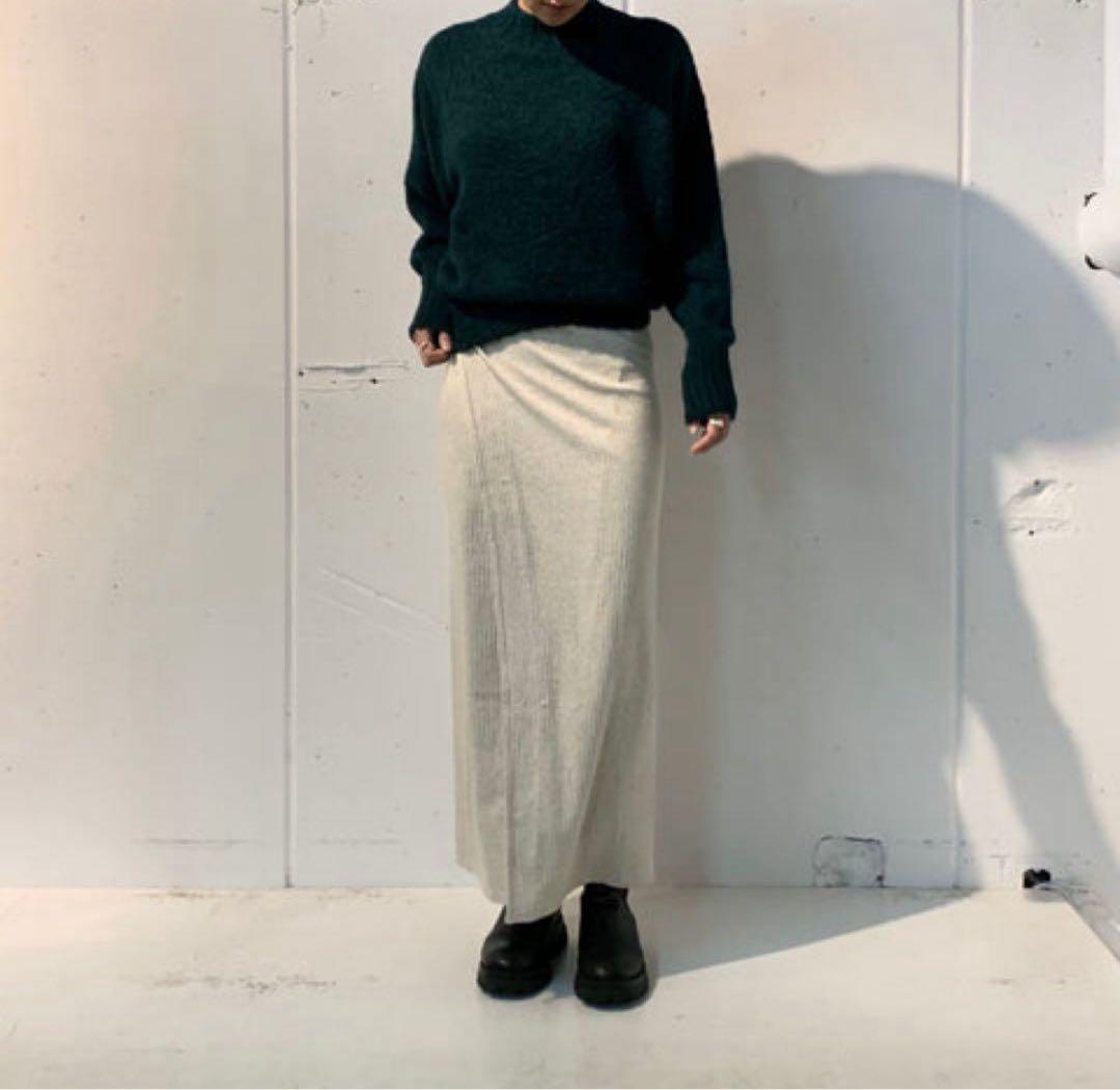 ATON アルパカモックネックニット　上代4.6万