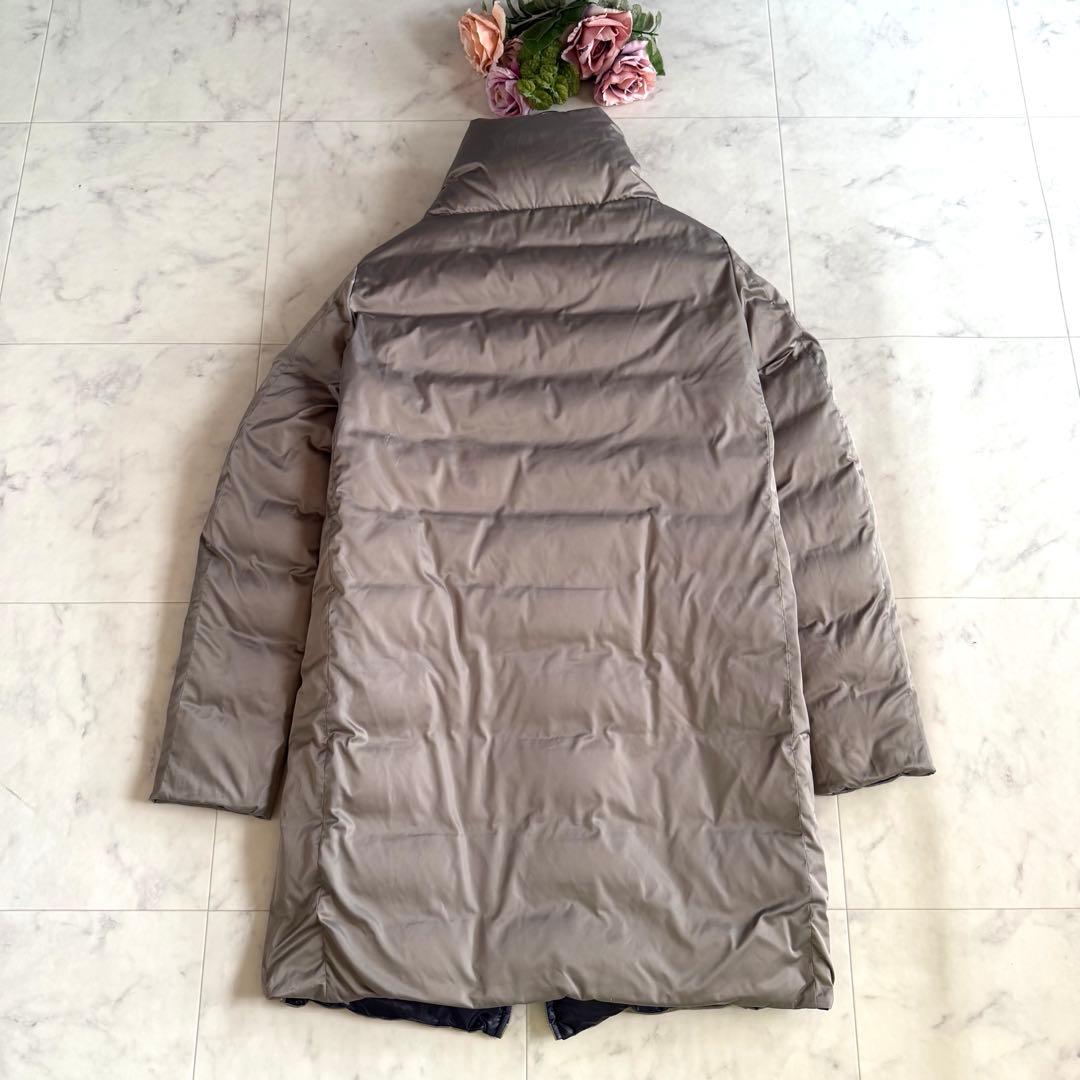 美品★ヘルノ 2way リバーシブル スタンドカラーダウンコート バイカラー42