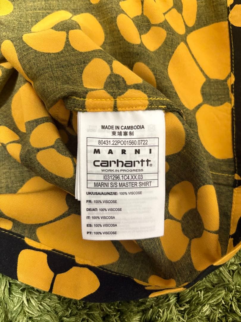 MARNI Carhartt WIP S/Sシャツ 半袖シャツ 黄