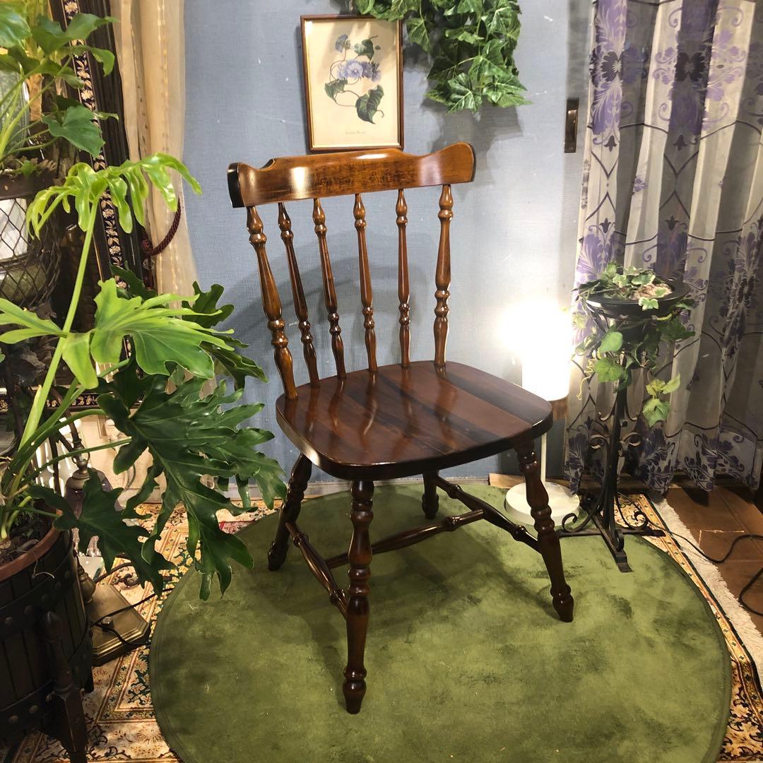 はる　美品　L３　80’s ヴィンテージ ウィングバッグ　スピンドルチェア