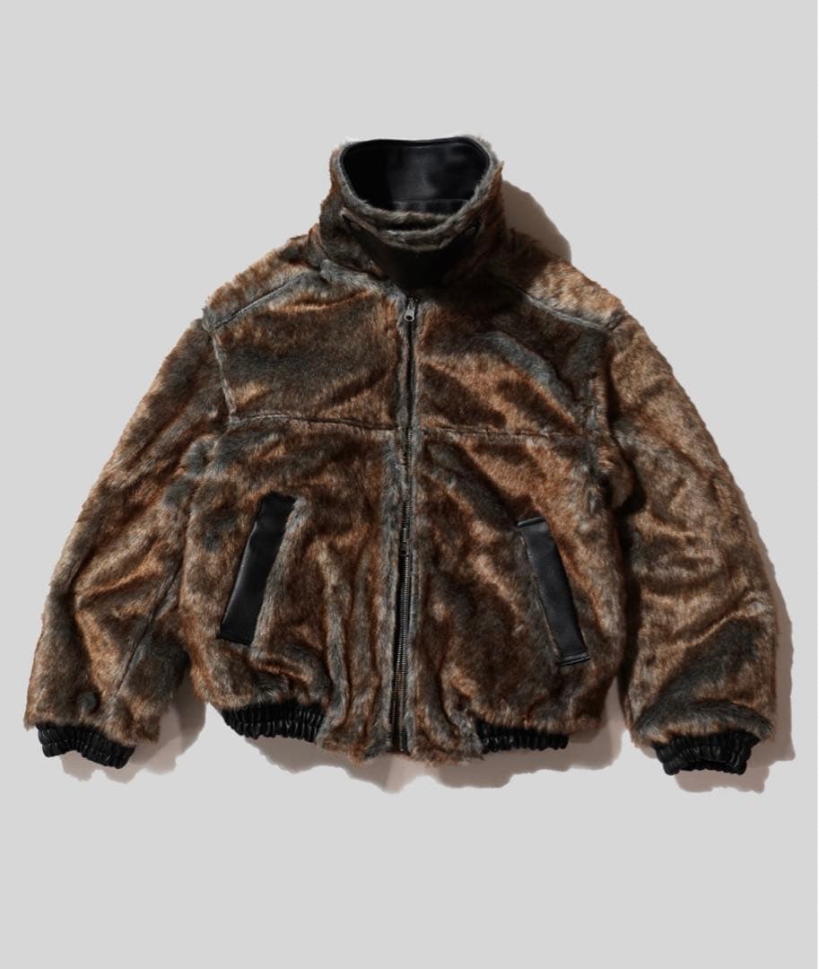 Camphorwood フェイクレザーファー2wayフライトジャケット