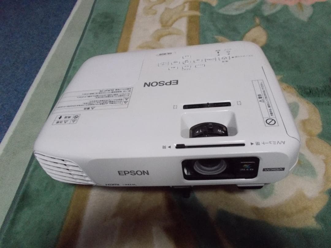 Epson EB-W28 プロジェクター 本体 ＆ケーブル, リモコン付き