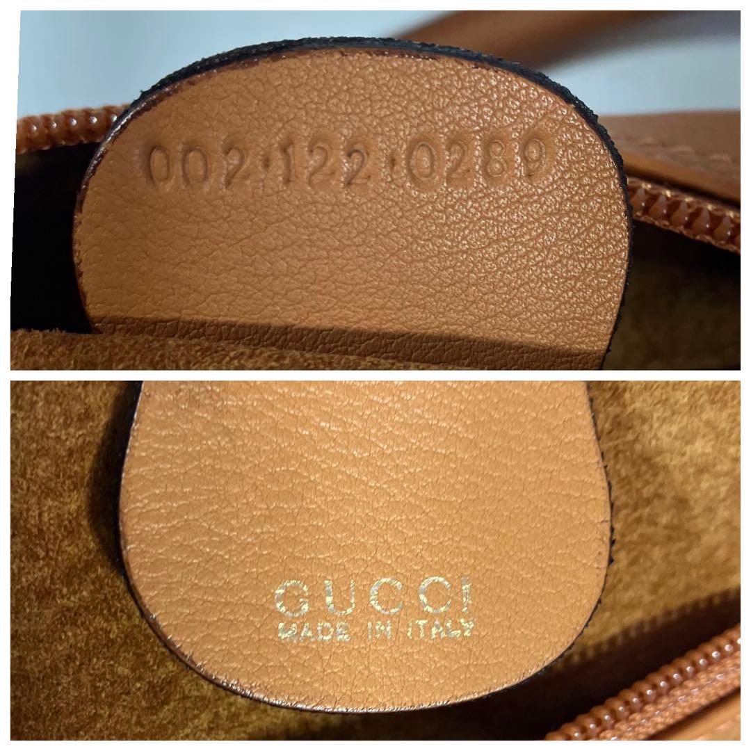 極美品グッチ ２way ボストンバッグ キャメル ブラウンGUCCI ショルダー