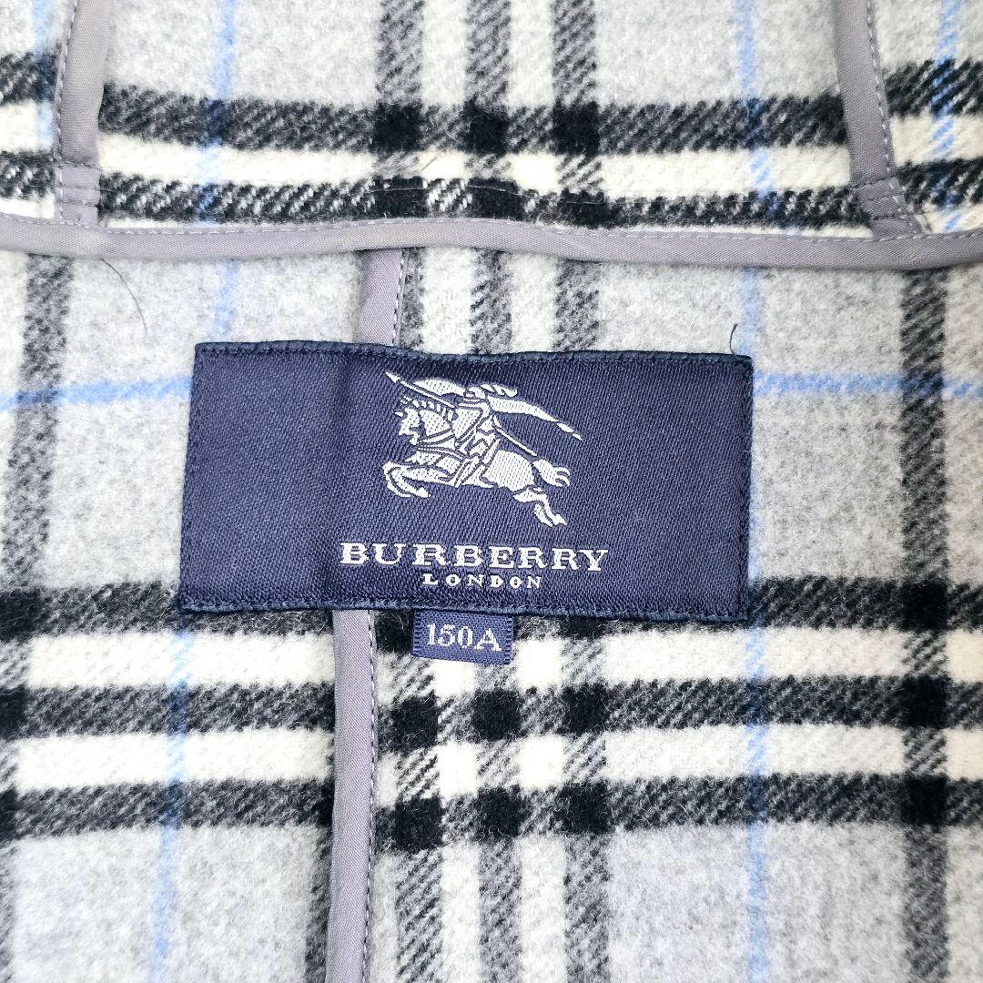 バーバリー ロンドン ノバチェック ダッフルコート グレー