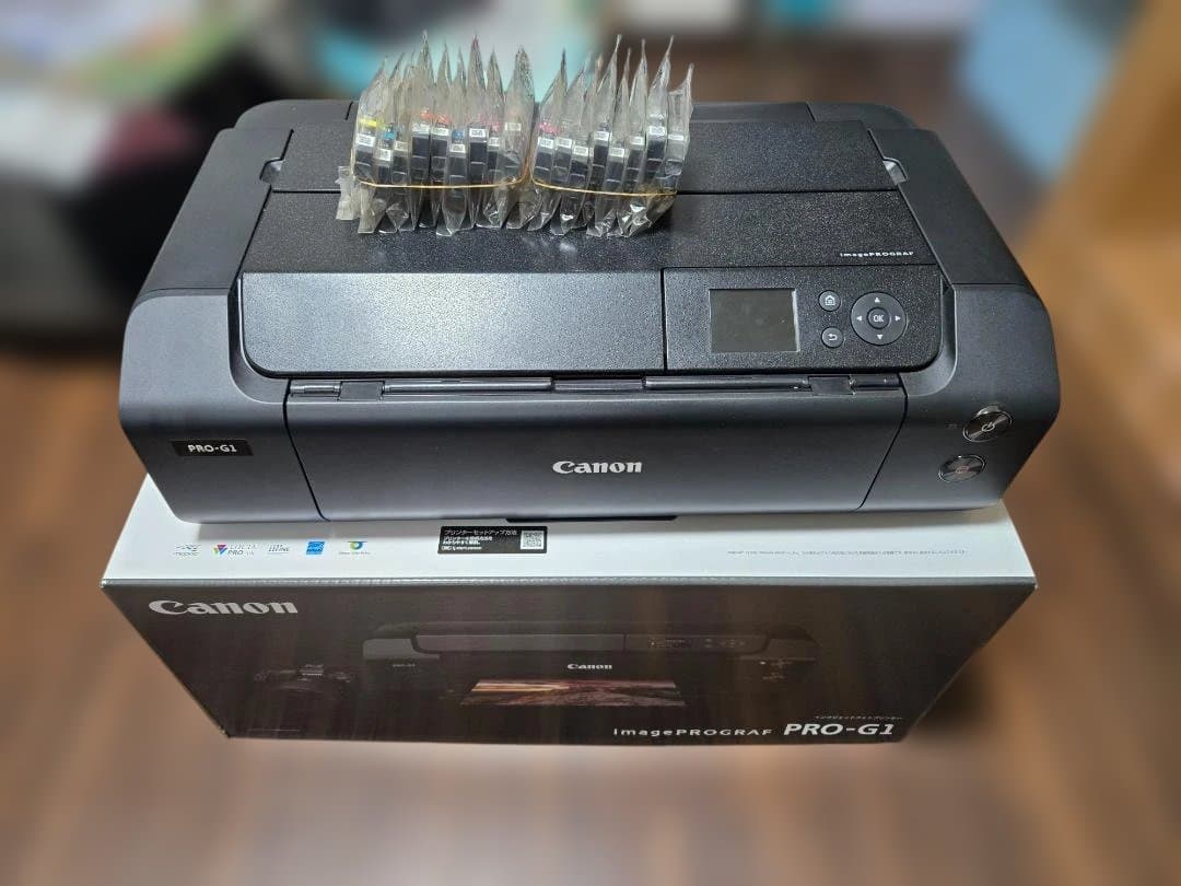 Canon PRO-G1 本体+純正インクカートリッジ17本