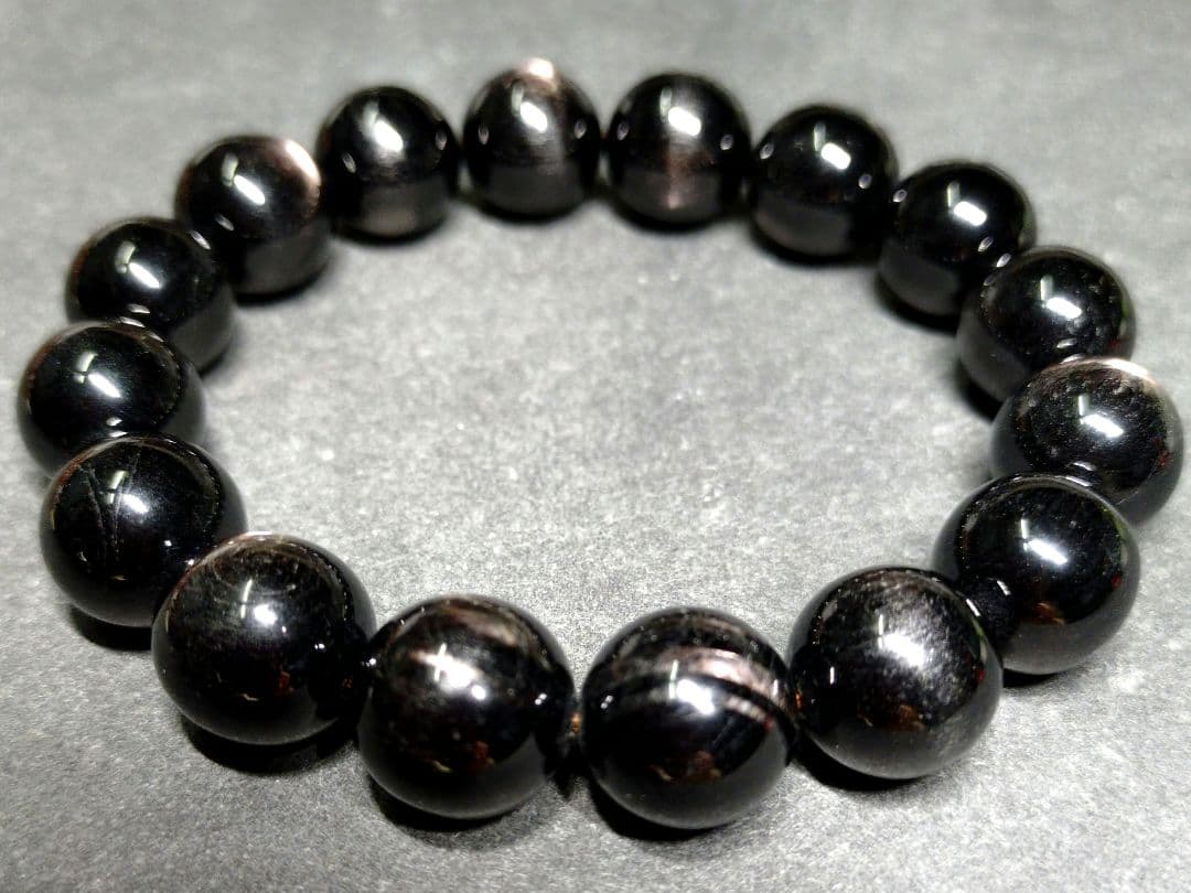 ひめ☆超希少【帝王の石】ハイパーシーン大珠12.5㎜〜13㎜　ブレスレット