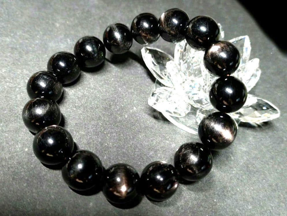 ひめ☆超希少【帝王の石】ハイパーシーン大珠12.5㎜〜13㎜　ブレスレット