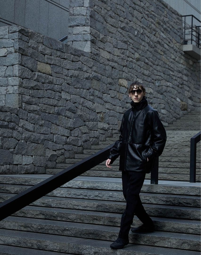 新品　定価14.3万円　ESTNATION / ラムレザーシェルパーカー