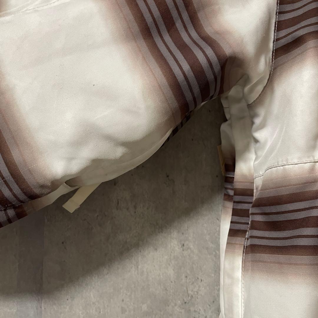 Burtonバートンスキーウェアスノーボードジャケットパーカー白茶色ボーダー希少