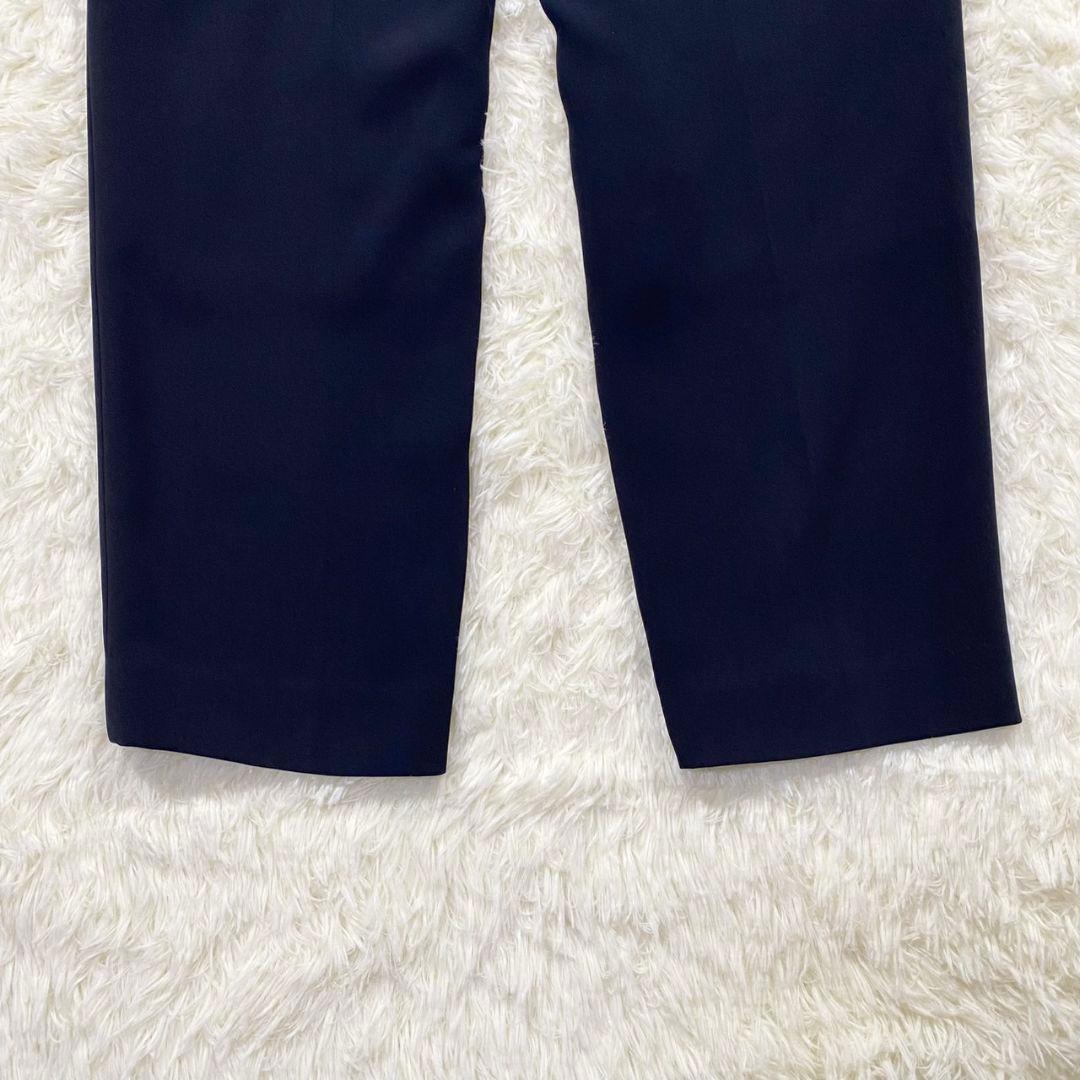 1091【美品】23区 パンツ スーツ セットアップ 紺 ネイビー 42