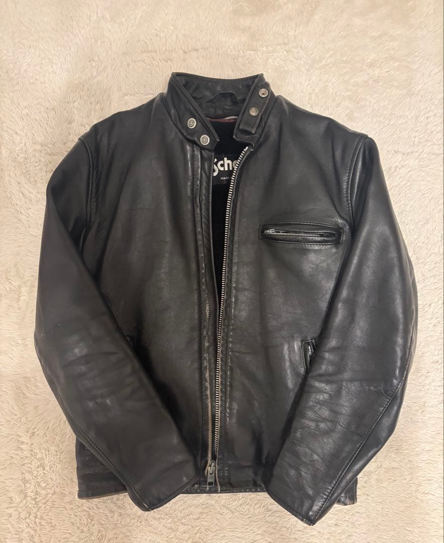 【人気】schott ライダースジャケット　641 黒　本革