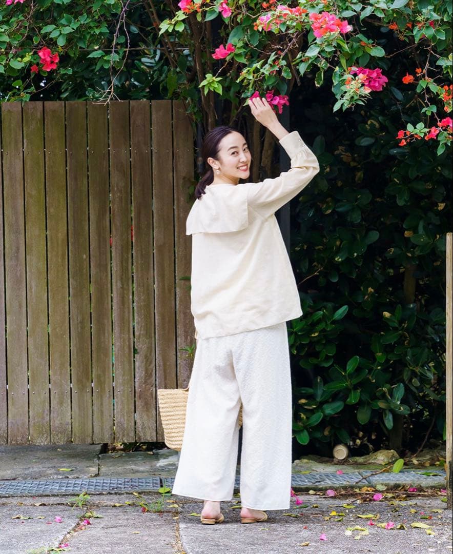 新品 PRISTINE プリスティン ジョーゼットセーラーカラーブラウス 長袖