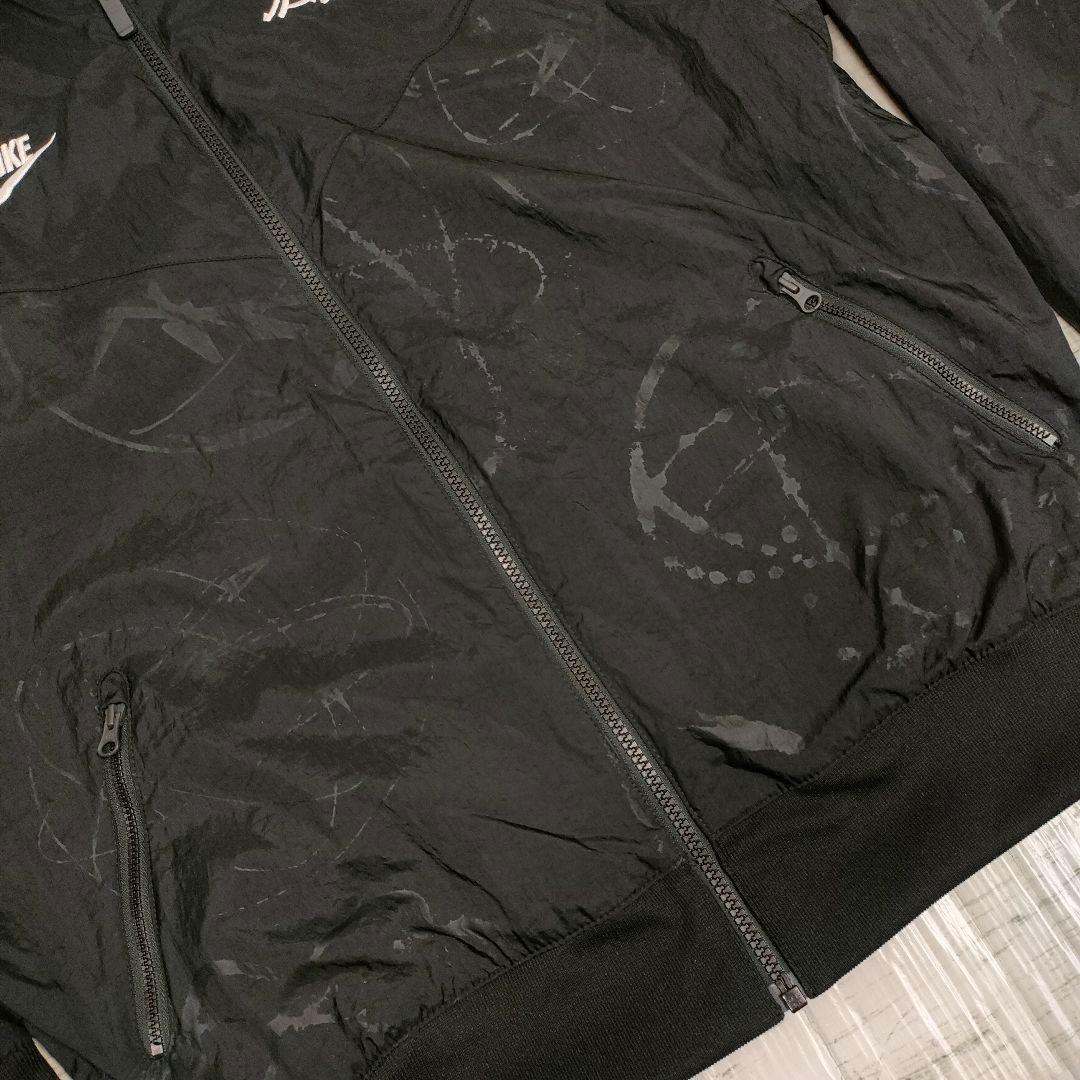 美品◆NIKE◆ジャパンモデル ナイロンウーブンジャケット◆S(M)ブラック