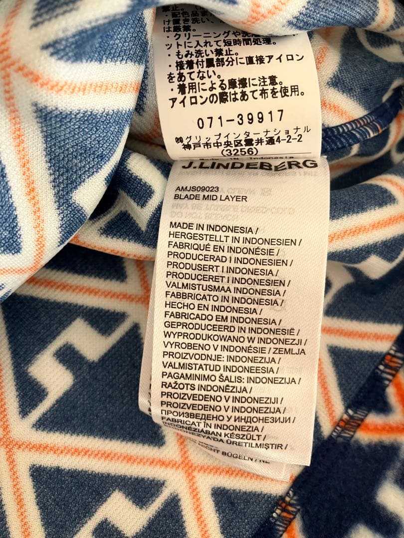 定価44000円込ジェイリンドバーグゴルフメンズフリース新品タグＭ新品タグ