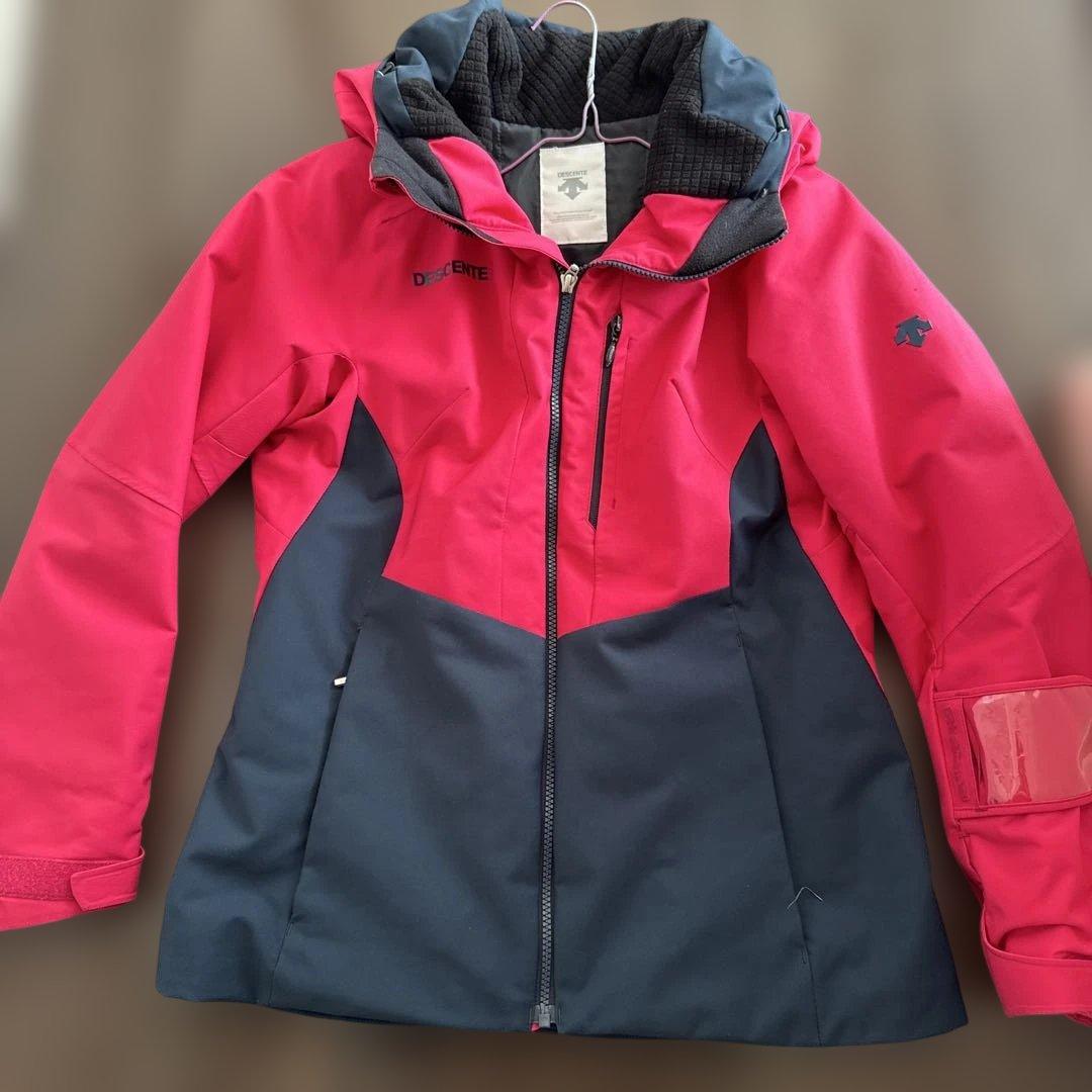 きのこデサント女性用スキーウェア ピンク/グレー