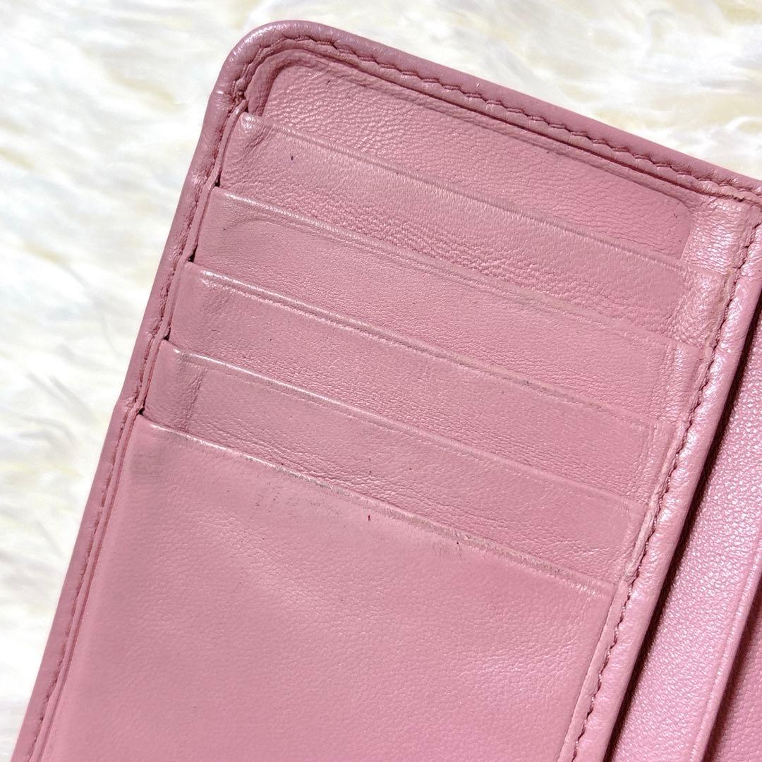 ミュウミュウ♡マテラッセ 折り財布 コンパクト ピンク RFID