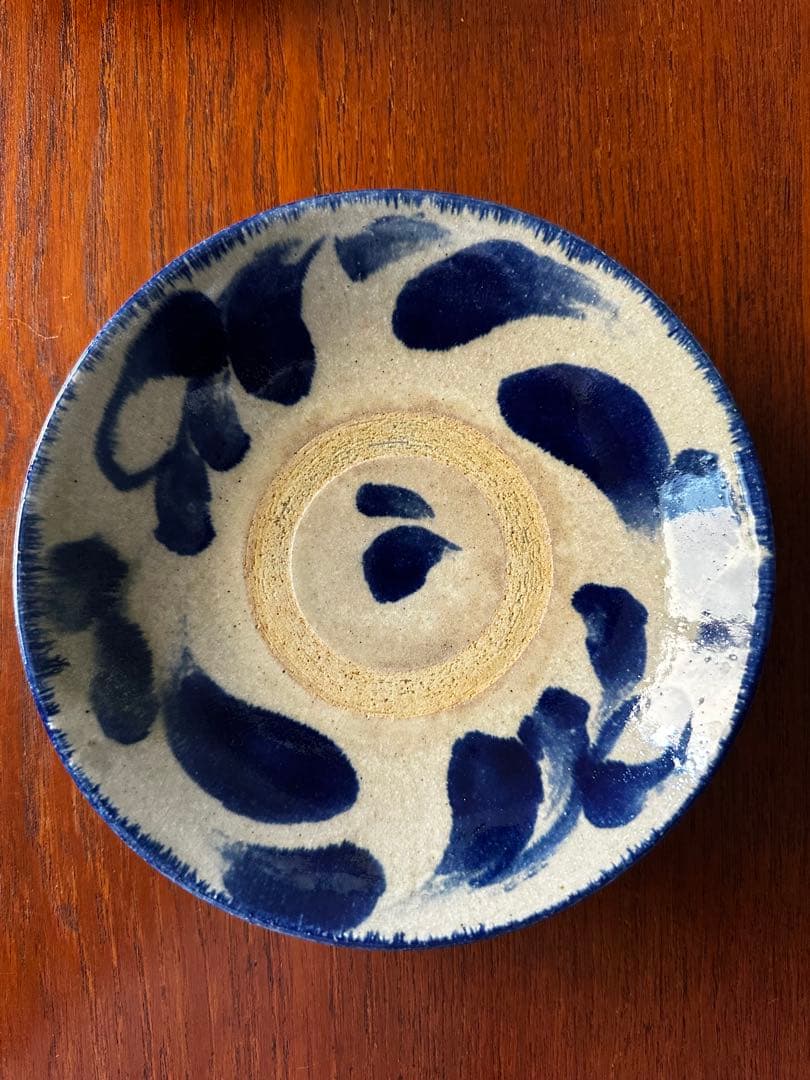 SALE【4枚組】やちむん 民藝 読谷山焼 北窯 宮城正亨 6.5寸皿 中皿浅鉢