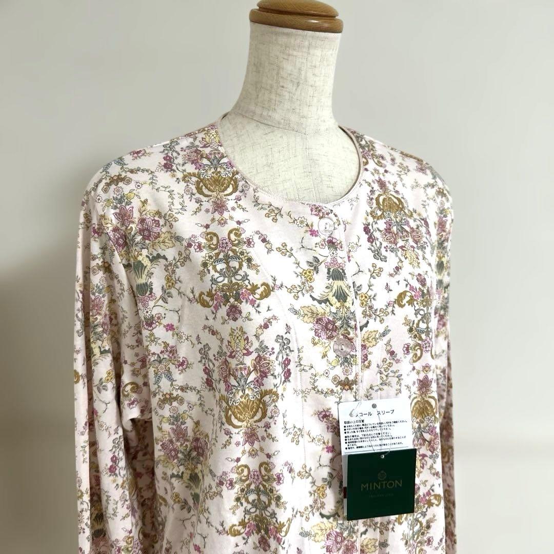 新品未使用タグ付）日本製ワコール　上質なミントン綿ニットパジャマ　ピンクLサイズ