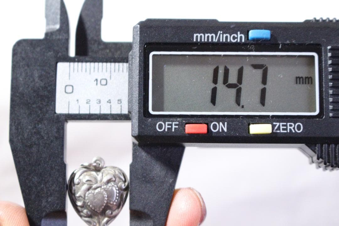 40s　スウィートハートジュエリー　WW2　シルバー　チャーム　リボン　両想い