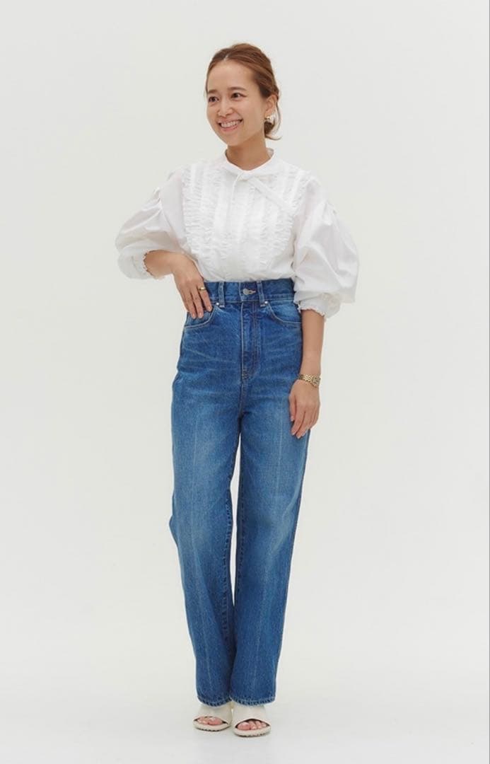 yori Audreyテーパードデニム36