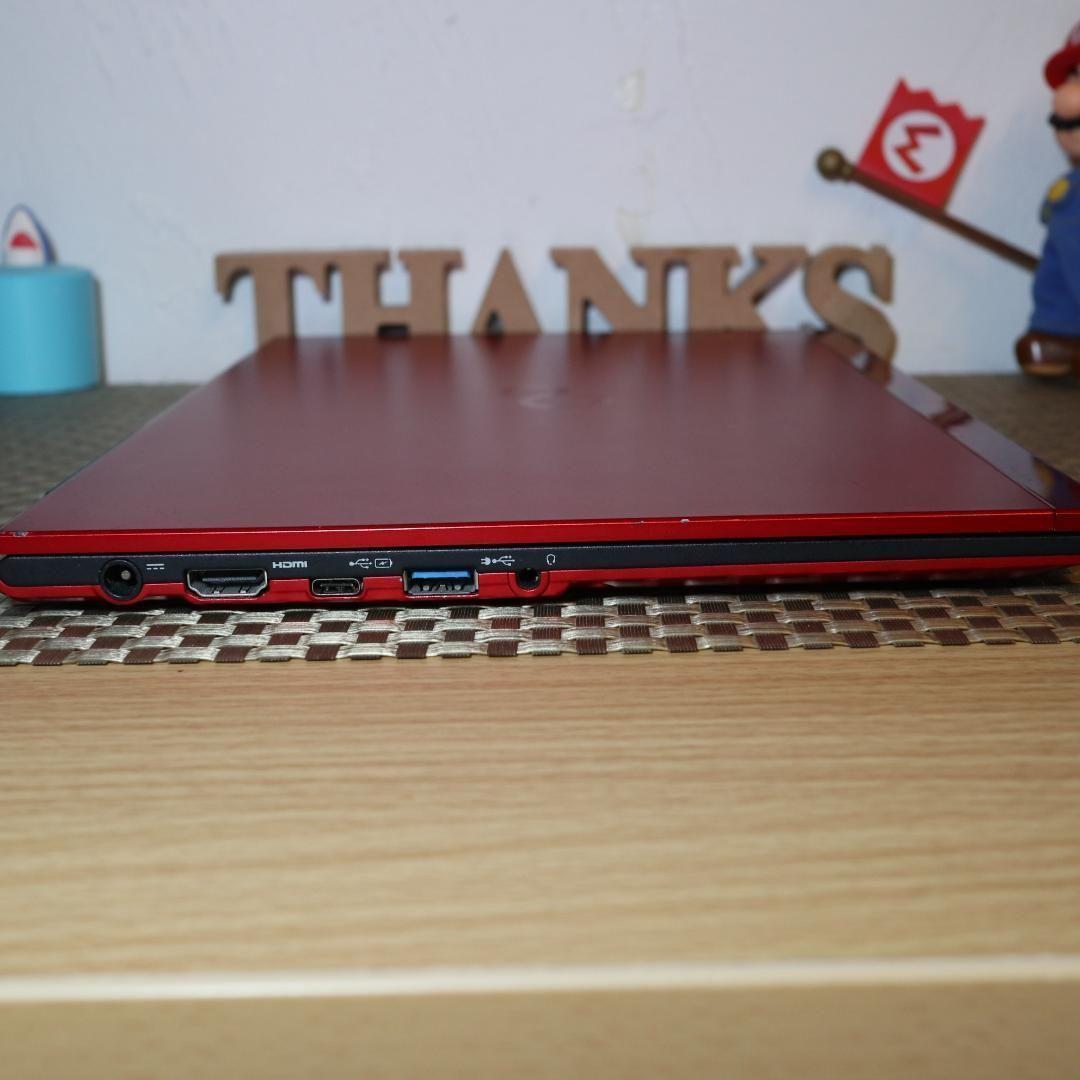 Win11人気の赤8世代Corei7/SSD/メ12G/無線/カメラ/TypeC