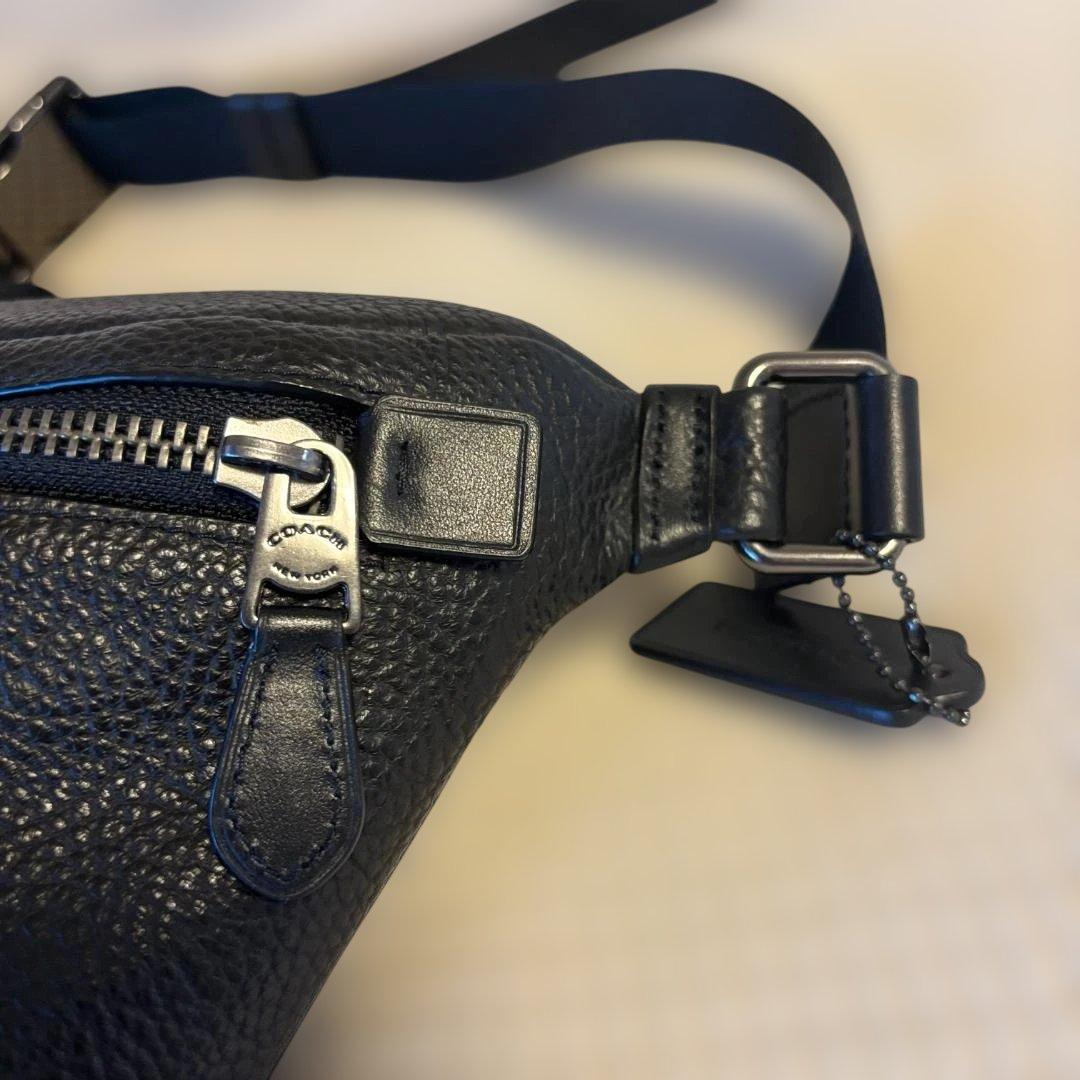 【極美品】COACH コーチ レザー ウエストバッグ ボディバッグ 黒 メンズ