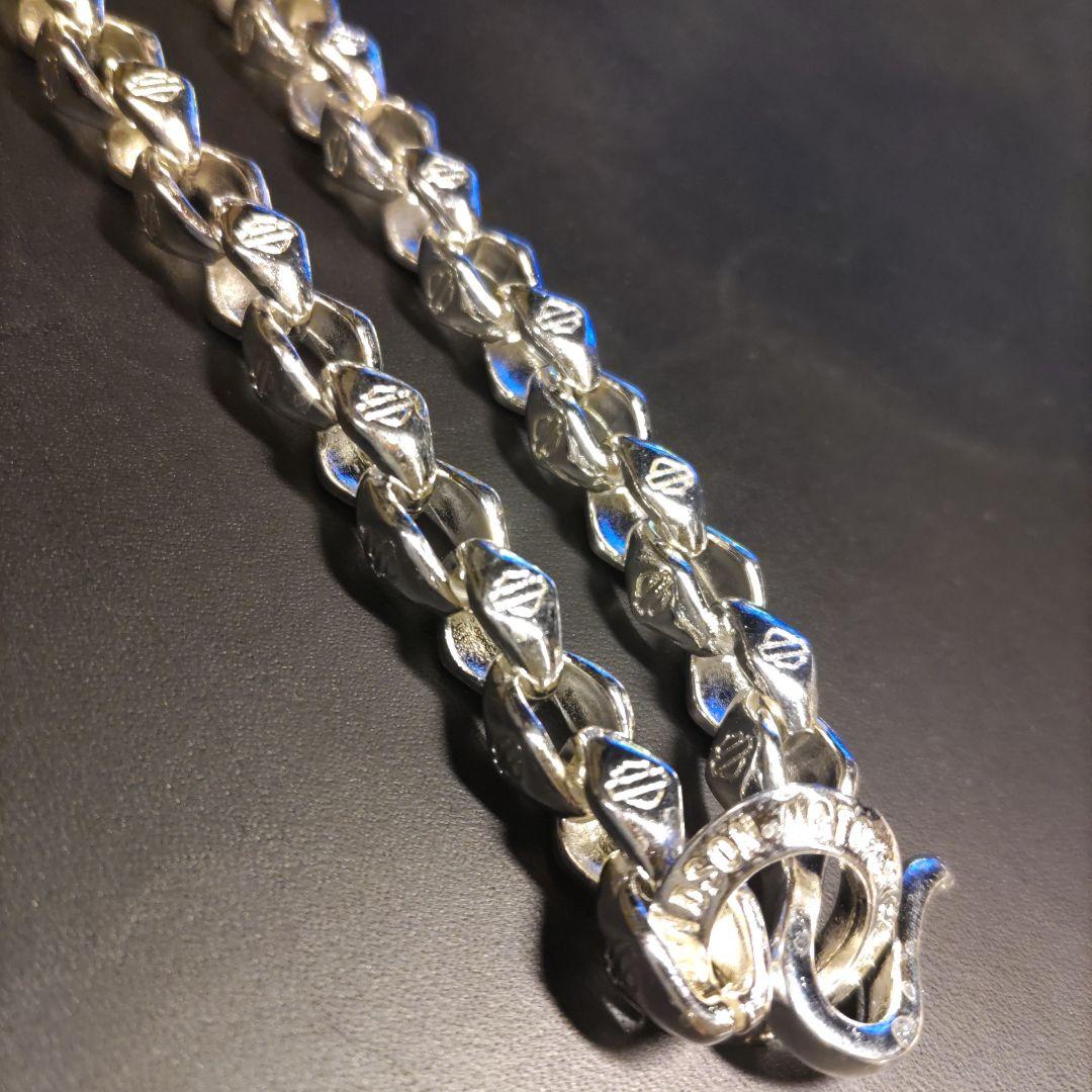 S925刻印 シ ルバーチェーンネックレス ウォレットチェーンハーレー乗りに