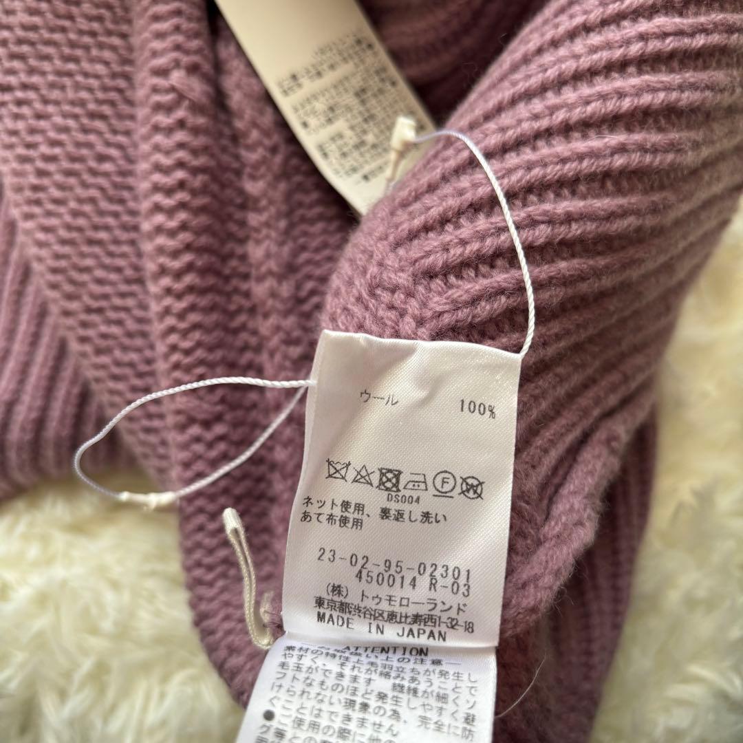 新品⭐️ギャルリーヴィー　ファインウール　ハイネック　ラズベリー　VERY別注色