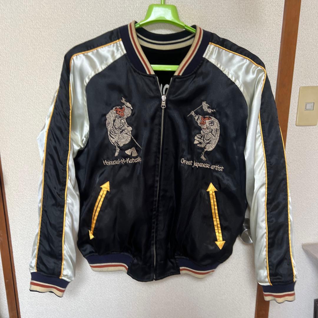 テッドマン爆裂爛漫娘 オール刺繍　七福神リバーシブルスカジャン