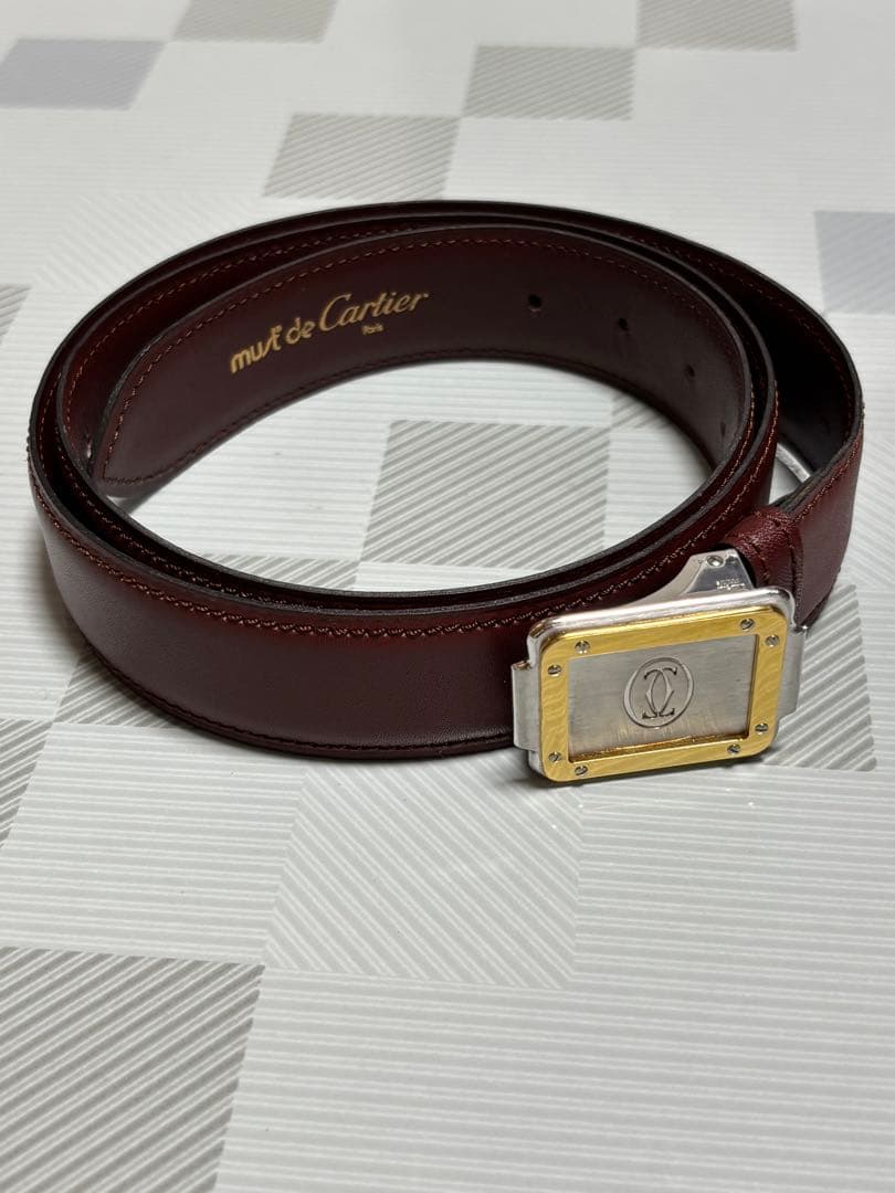 Cartier ブラウンレザーベルト