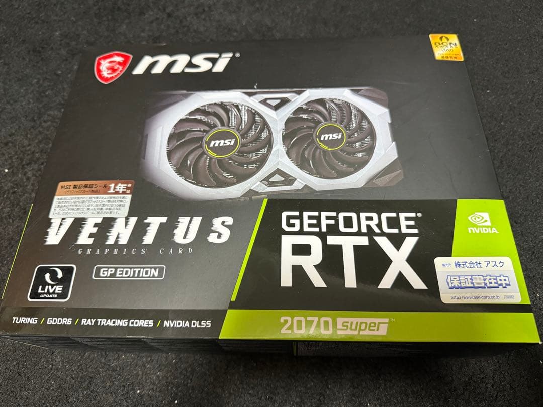 グラフィックボード・グラボ・ビデオカード MSI GeForce RTX2070Super Ventus GP
