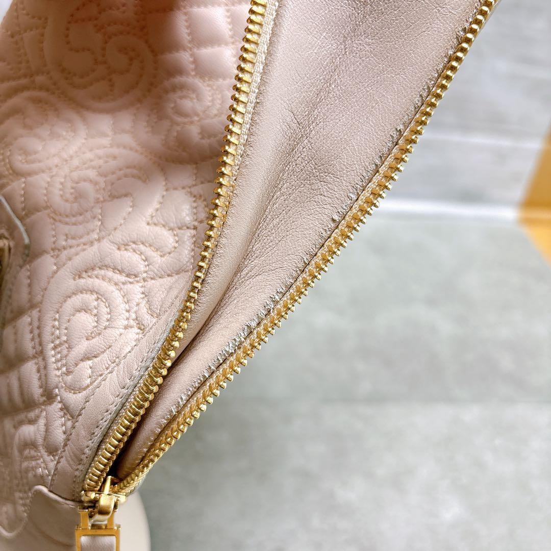 グラツィア ロングブーツ レザー 23cm イタリア製 サイドジップ ピンク