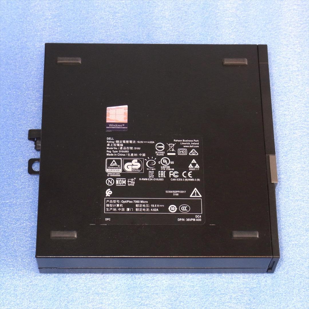 ミニPC DELL OptiPlex 7060 Micro 8500T Win11 #3