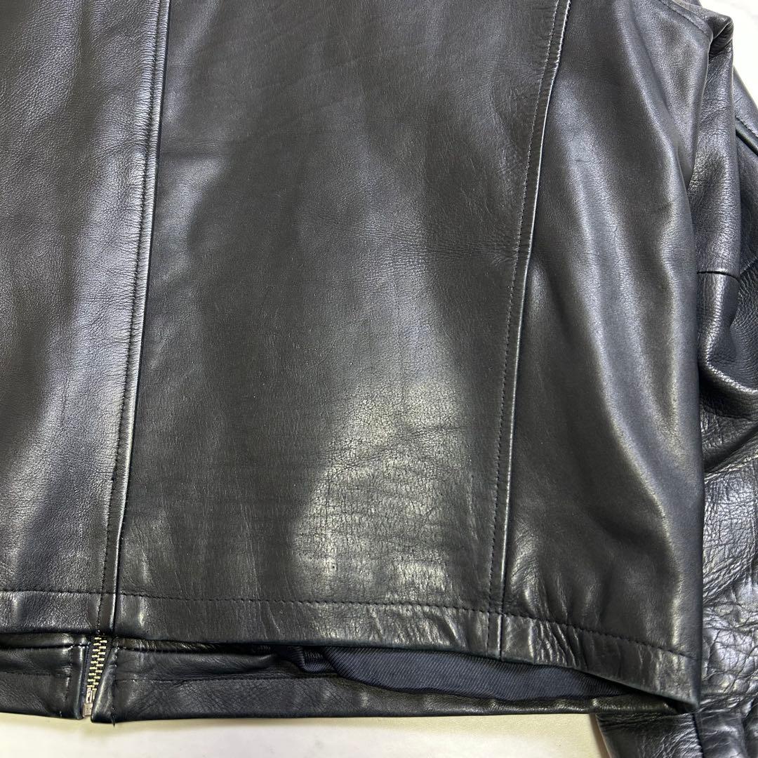 M.JULIAN レザージャケット ミニマル 本革 黒 L ライナー脱着可