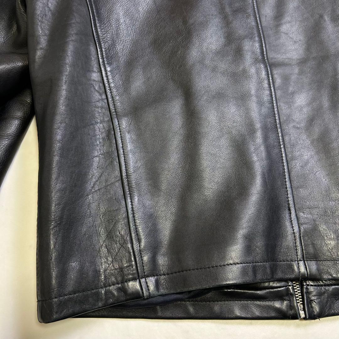 M.JULIAN レザージャケット ミニマル 本革 黒 L ライナー脱着可