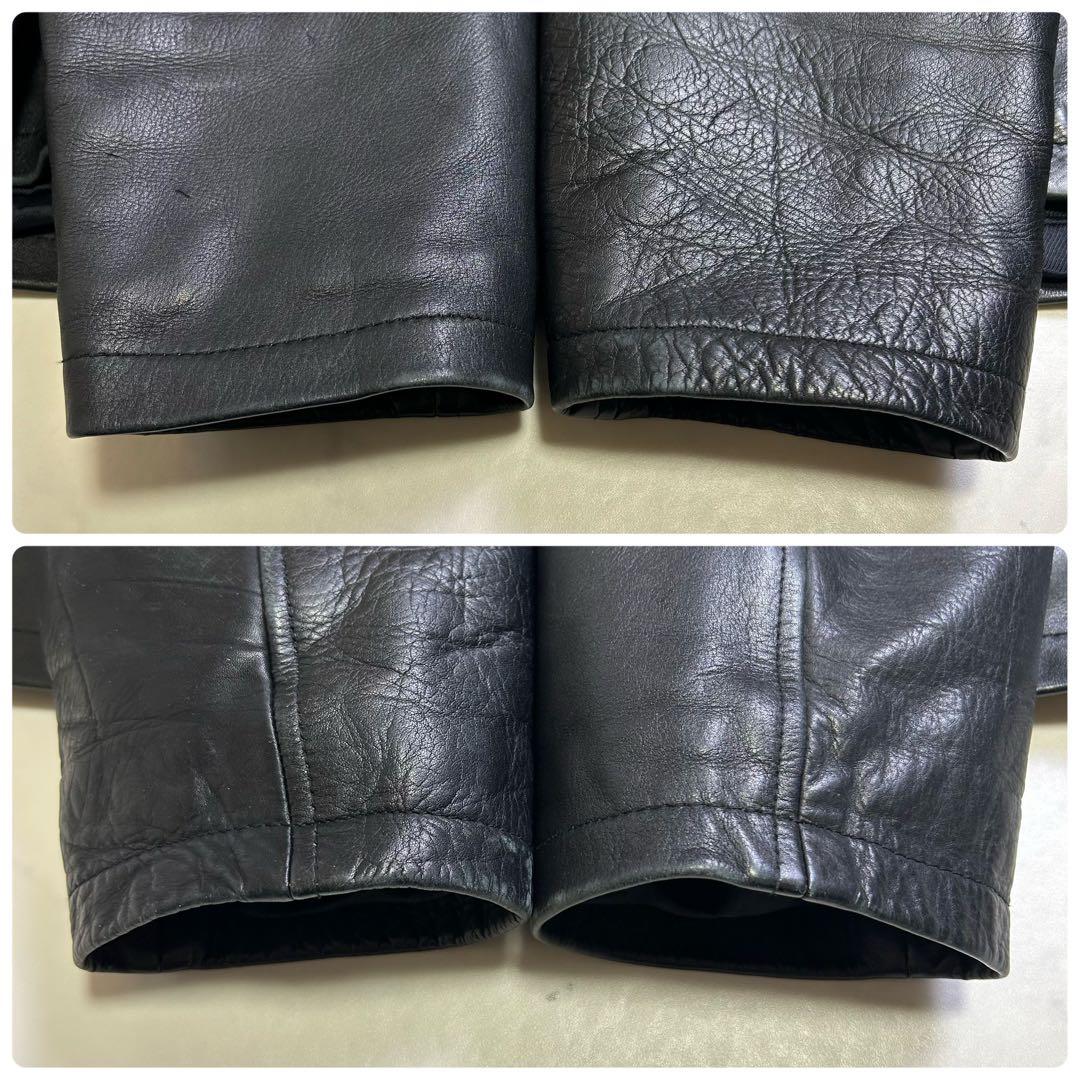 M.JULIAN レザージャケット ミニマル 本革 黒 L ライナー脱着可