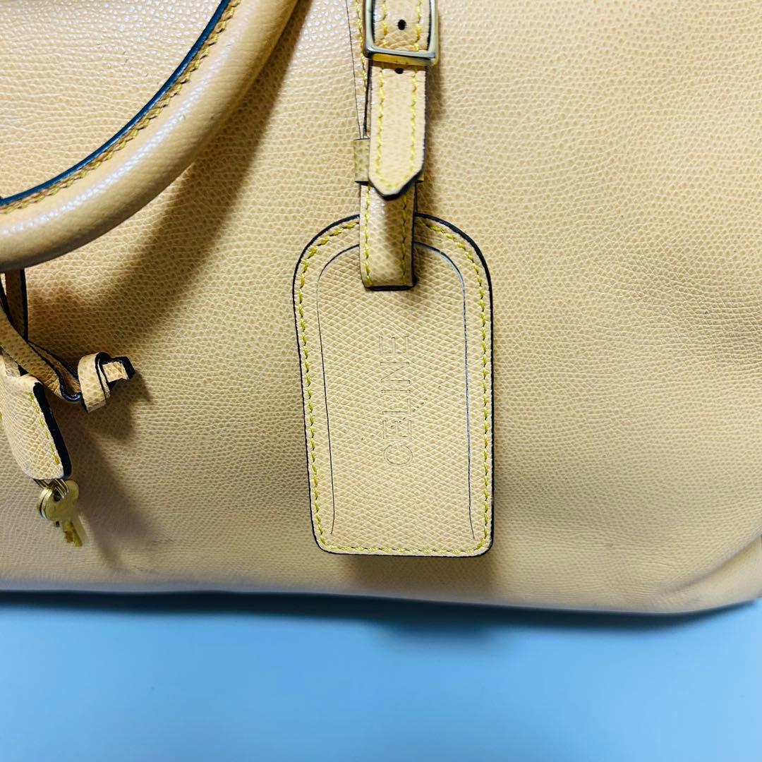 CELINE セリーヌ ボストンバッグ トラベルバッグ 大容量 イエロー系