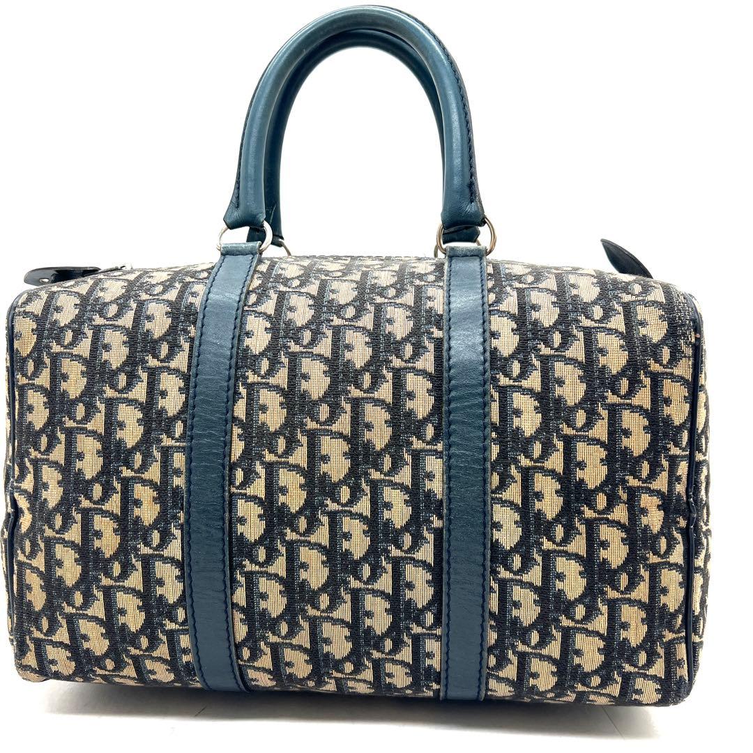 【極美品】Dior ミニボストンバッグ トロッター キャンバス レザー