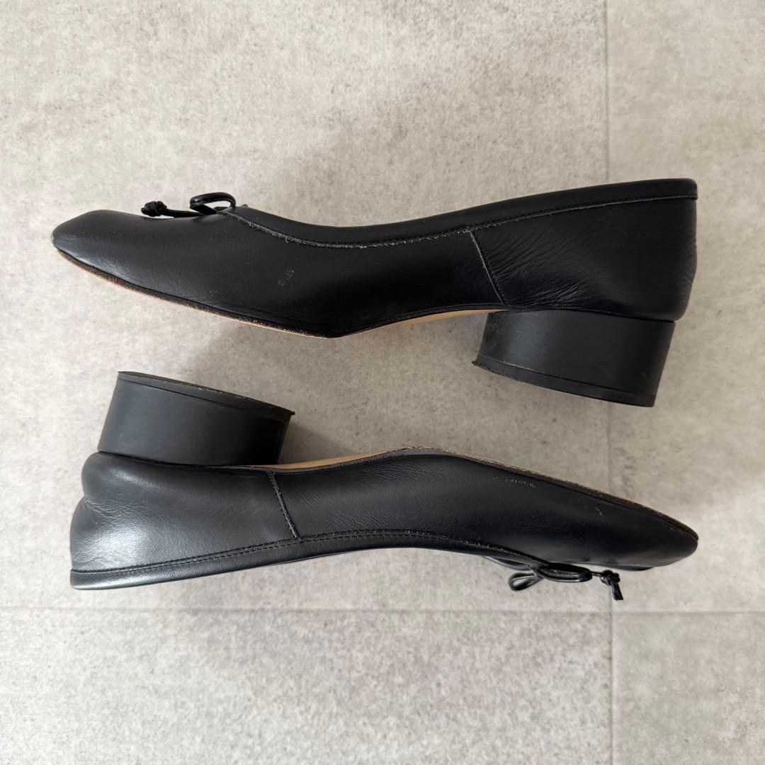 メゾンマルジェラ　TABI　足袋　タビ　パンプス　ヒール　黒　レザー　38