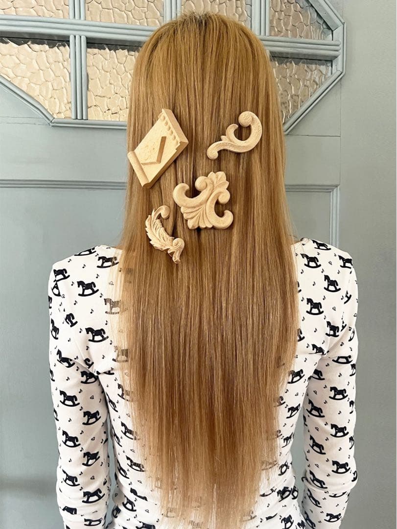 nite alcoveアイボリー装飾ヘアピンセット（4個セット）