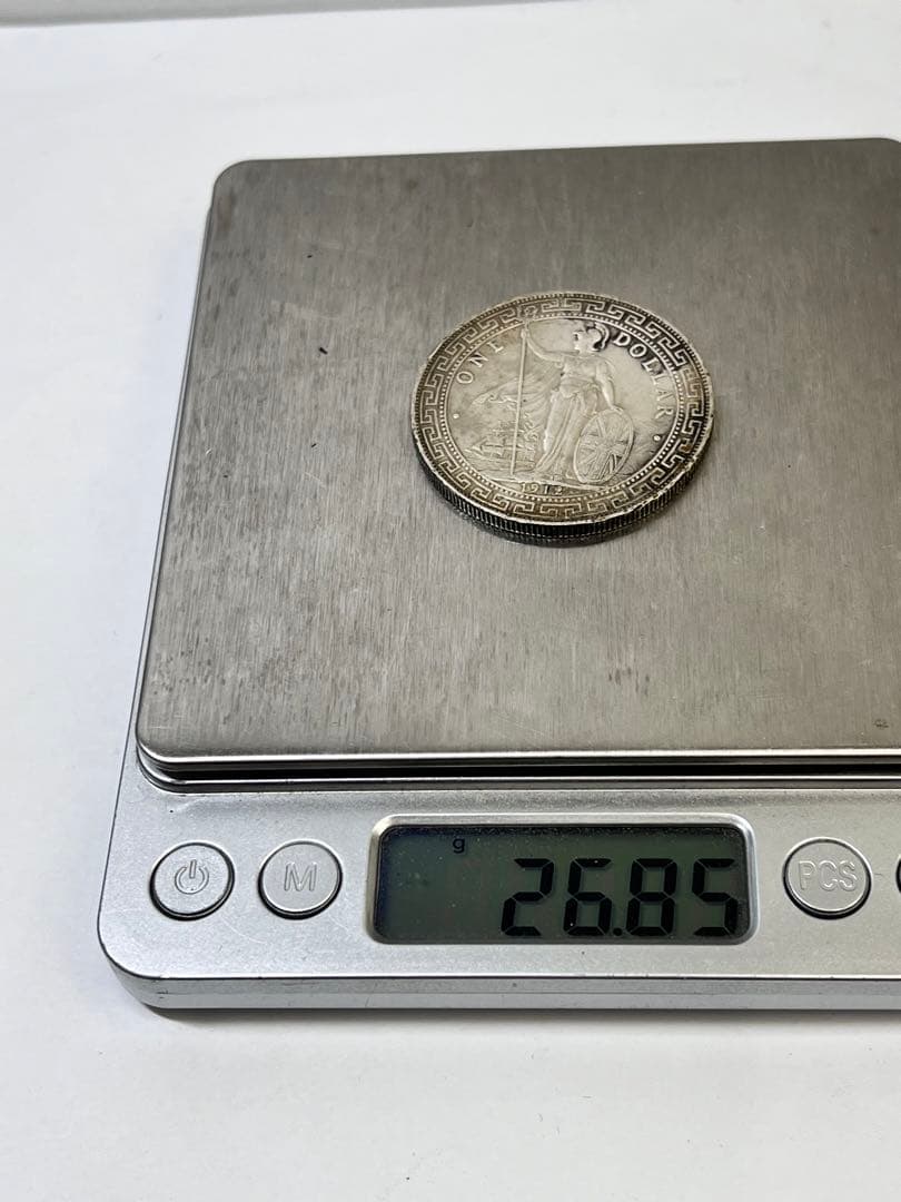 古銭 香港 香港壹圓銀貨イギリス貿易銀貨1912年 1ドル 硬貨 大型一圓