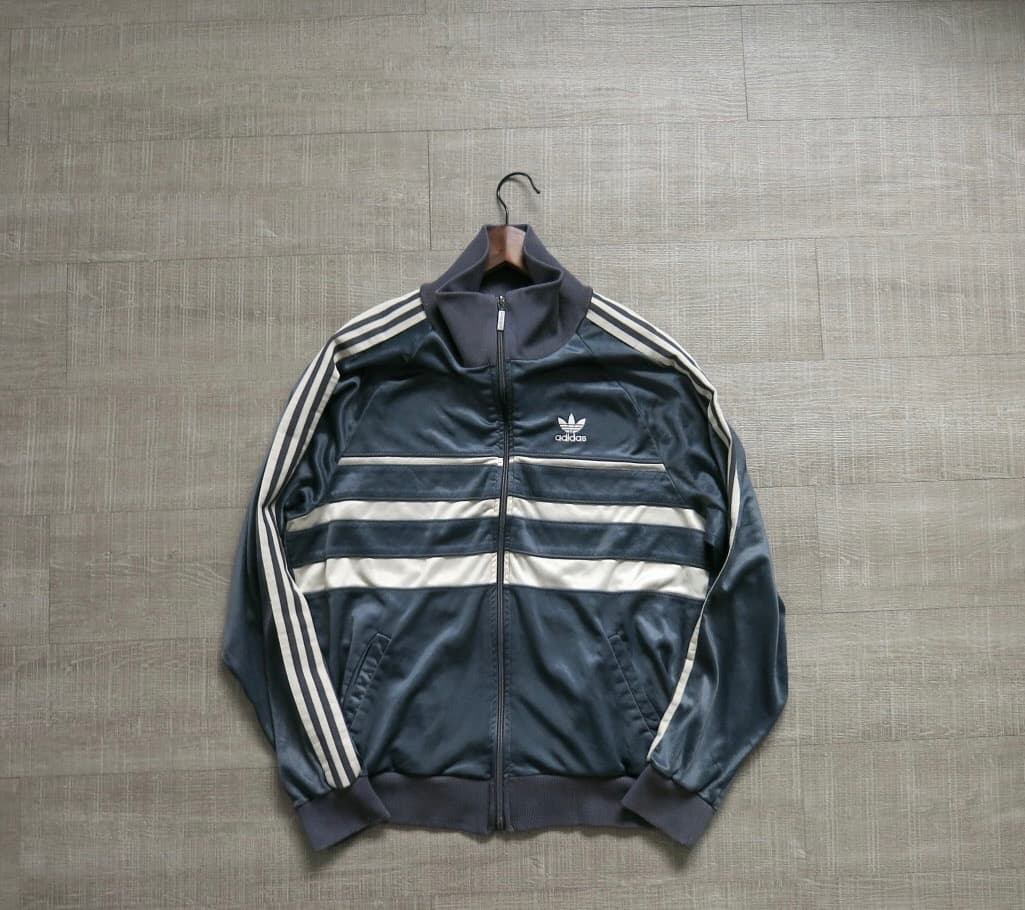 L 80s adidas トラックジャケット ガイコツ vintage