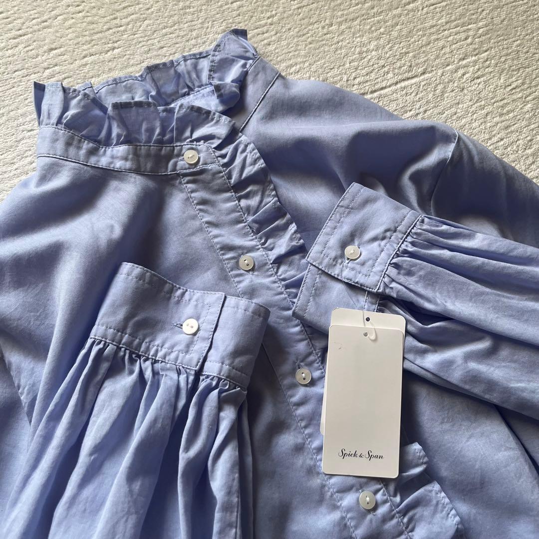 新品未使用 スピック&スパン Spick&Spanフリル シャツ ブラウス